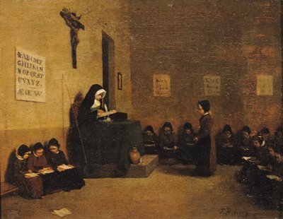 The School Mistress by Léon Bonvin